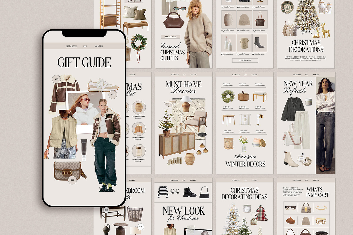 40 Christmas LTK Instagram Stories, a Social Media Template by Amaré Creative (Photo 1 of 6)