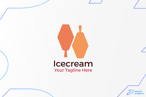 Ice cream logo template