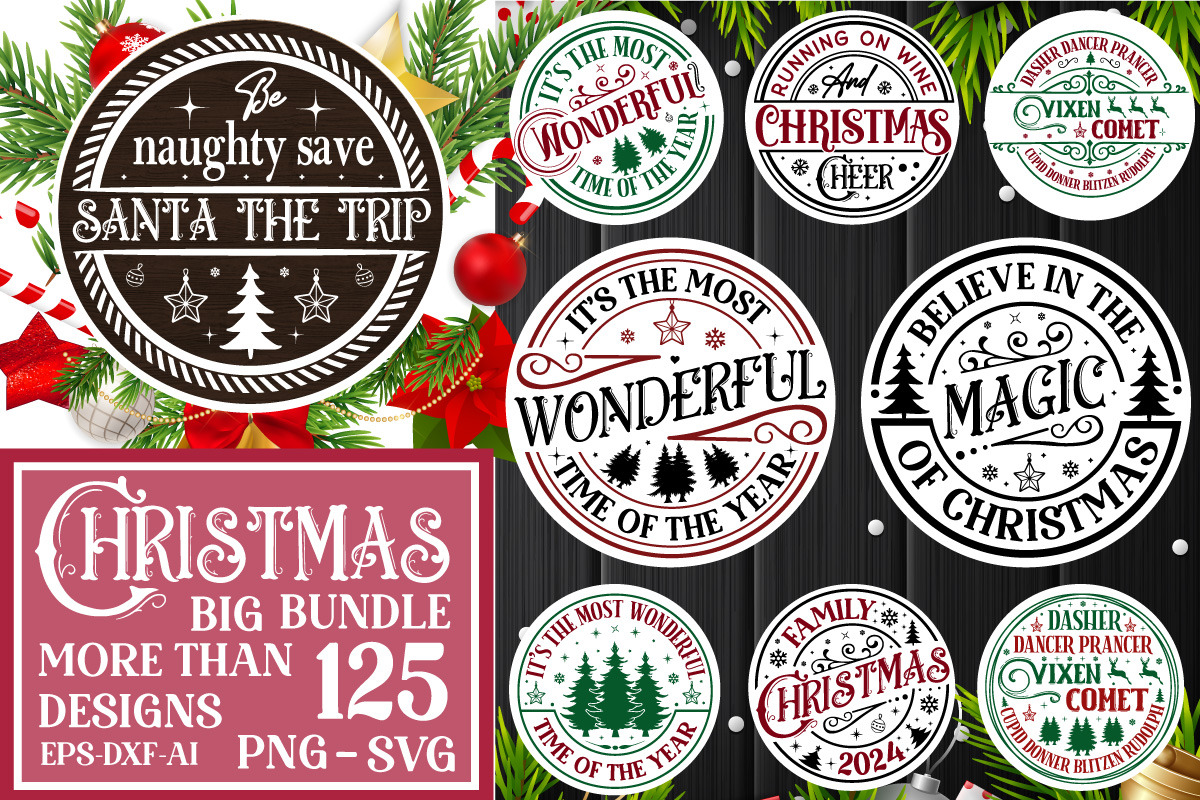 Mega Christmas Farmhouse Bundle, an Object Graphic by GraphicPicker (Photo 4 of 10)