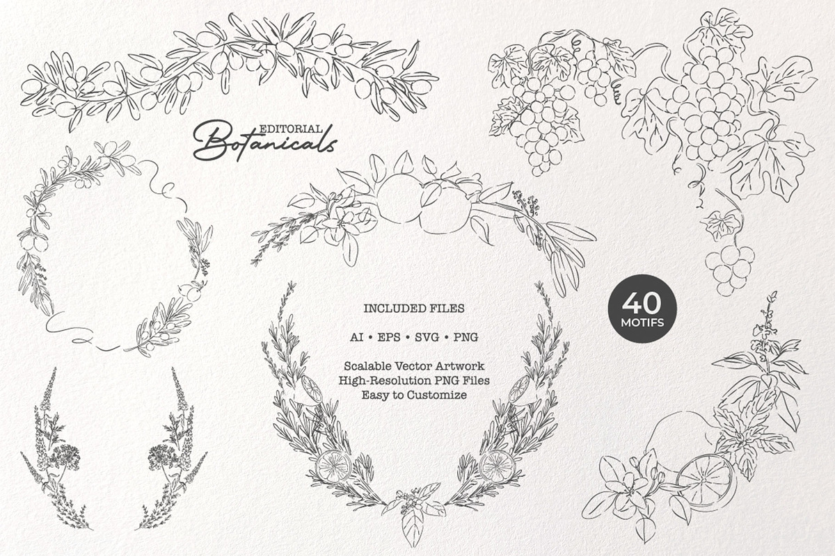 Editorial Botanical Line Art, an Object Illustration by Mio Buono (Photo 6 of 16)
