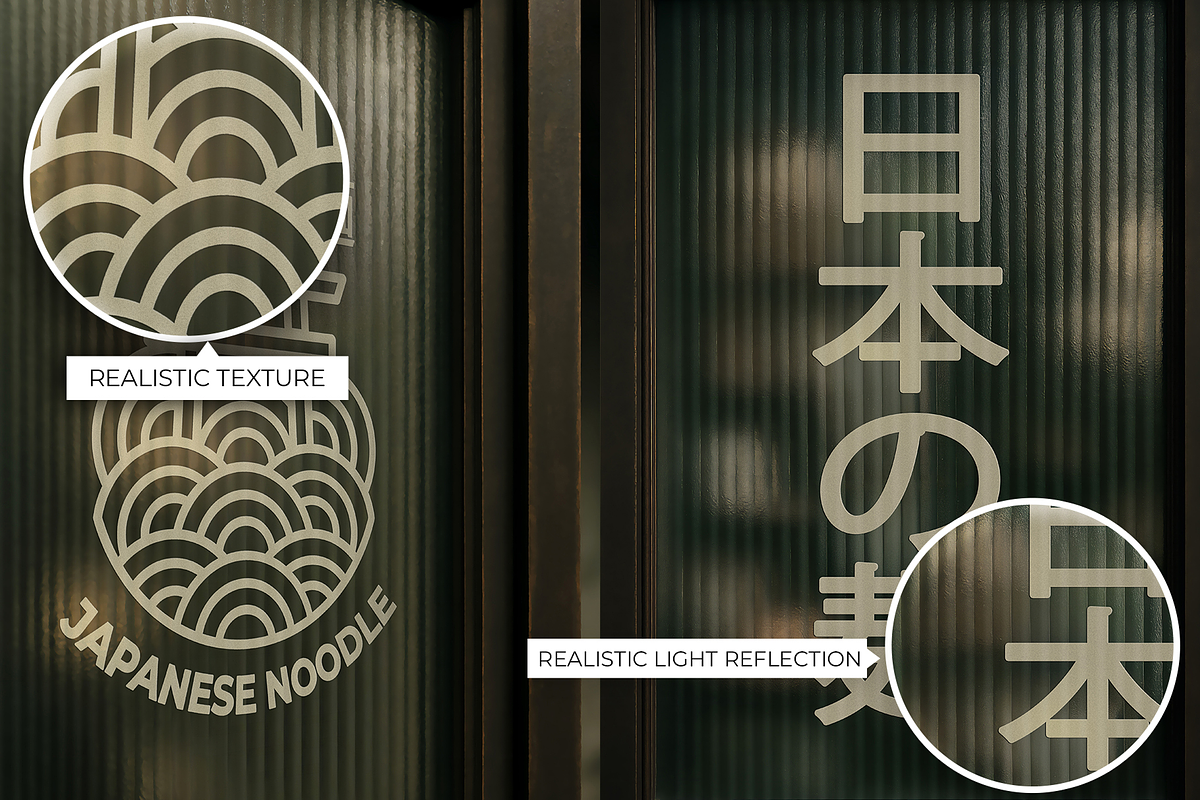 Japan Store Window Glass Mockup Sets, an Advertising Mockup by MockUpgrade (Photo 5 of 6)
