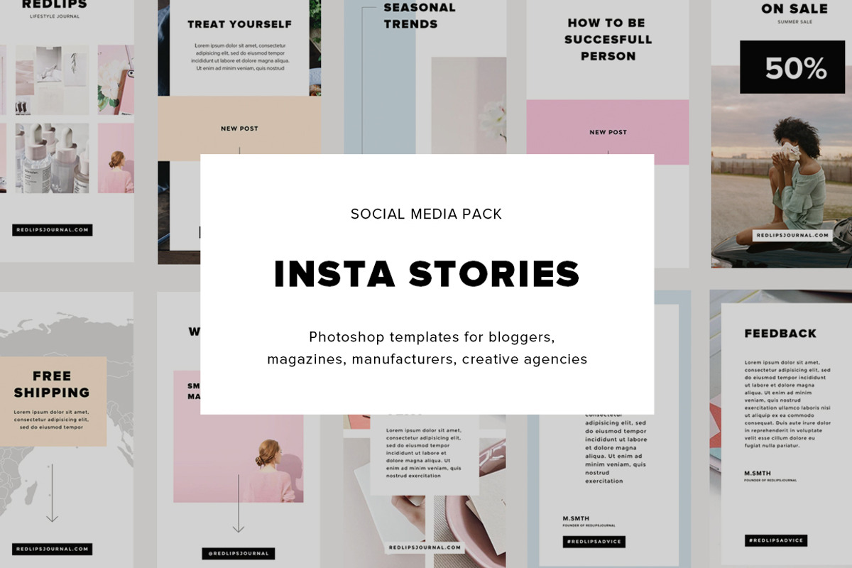 INSTA STORIES - Social Media Pack, a Social Media Template by Marie Smth (Photo 1 of 3)