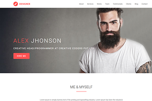 Designer - OnePage WordPress Theme