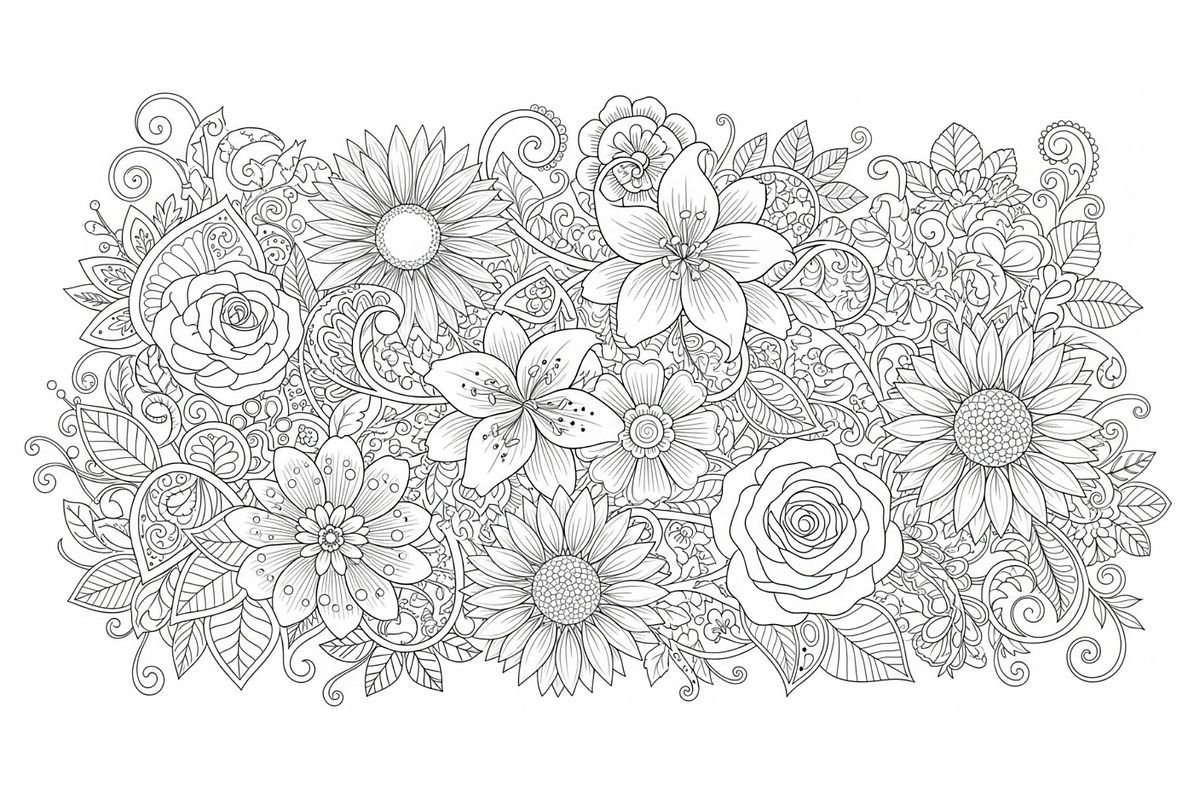 Coloring Pages for Adults, an Object Graphic by RVECT