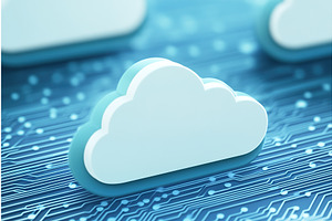 Cloud computing symbol on digital, an Object Illustration by Lermont51