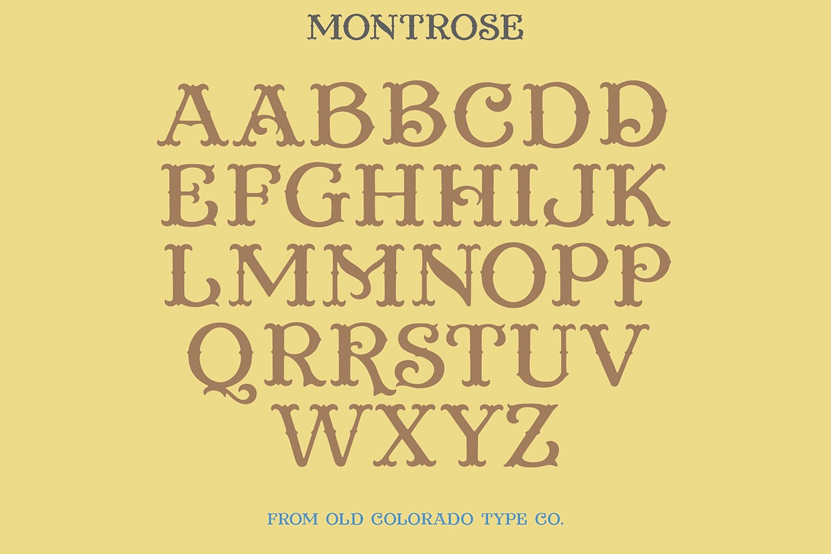 Montrose- Western Spur Serif, a Serif Font by Old Colorado Type Co. (Photo 2 of 5)