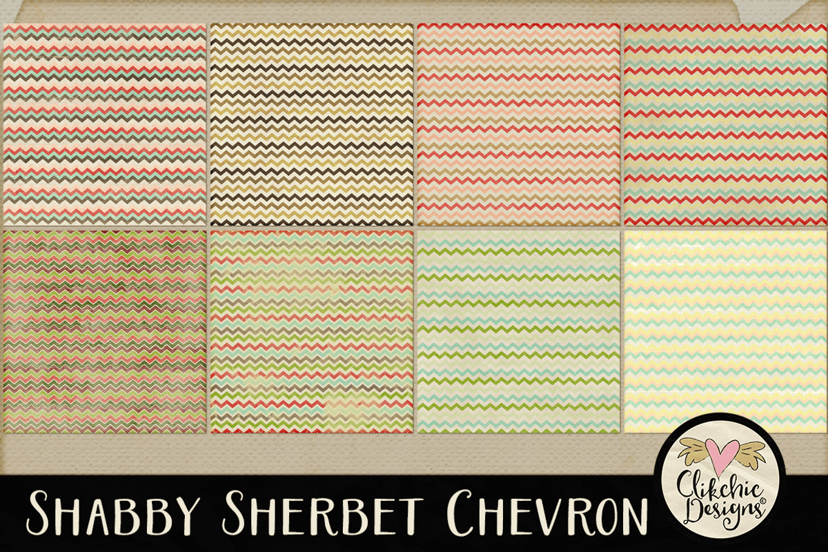 Shabby Sherbet Chevron Texture Pack preview 2