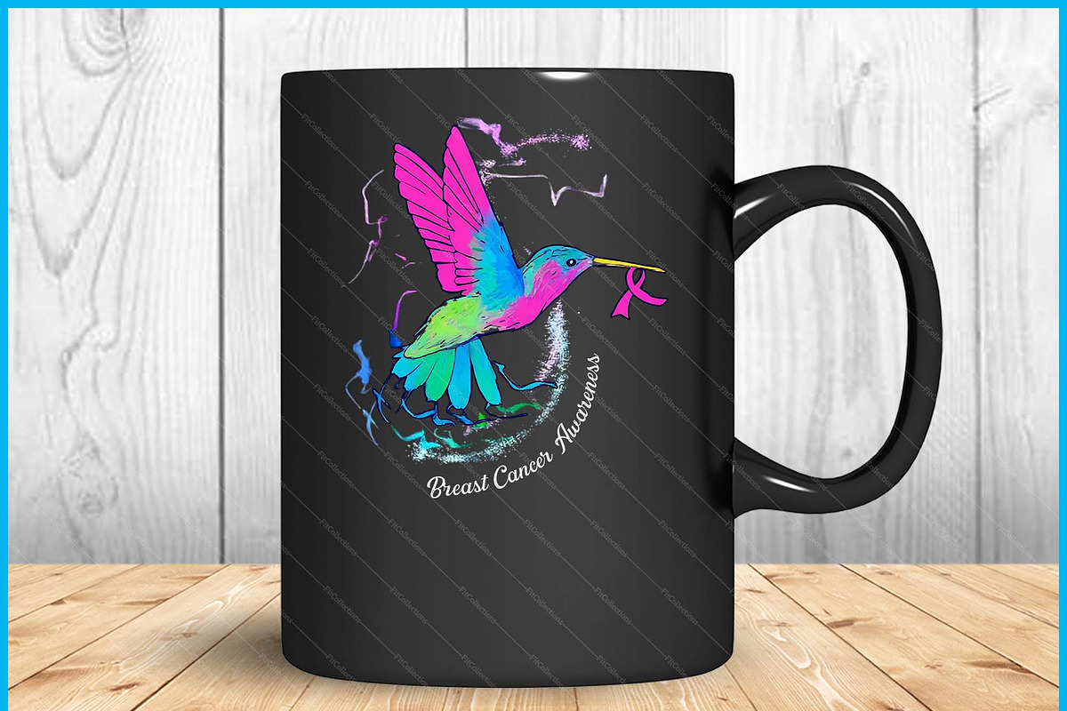 Hummingbird Ribbon Breast Cancer, a Graphic by Creativeusart (Photo 4 of 4)