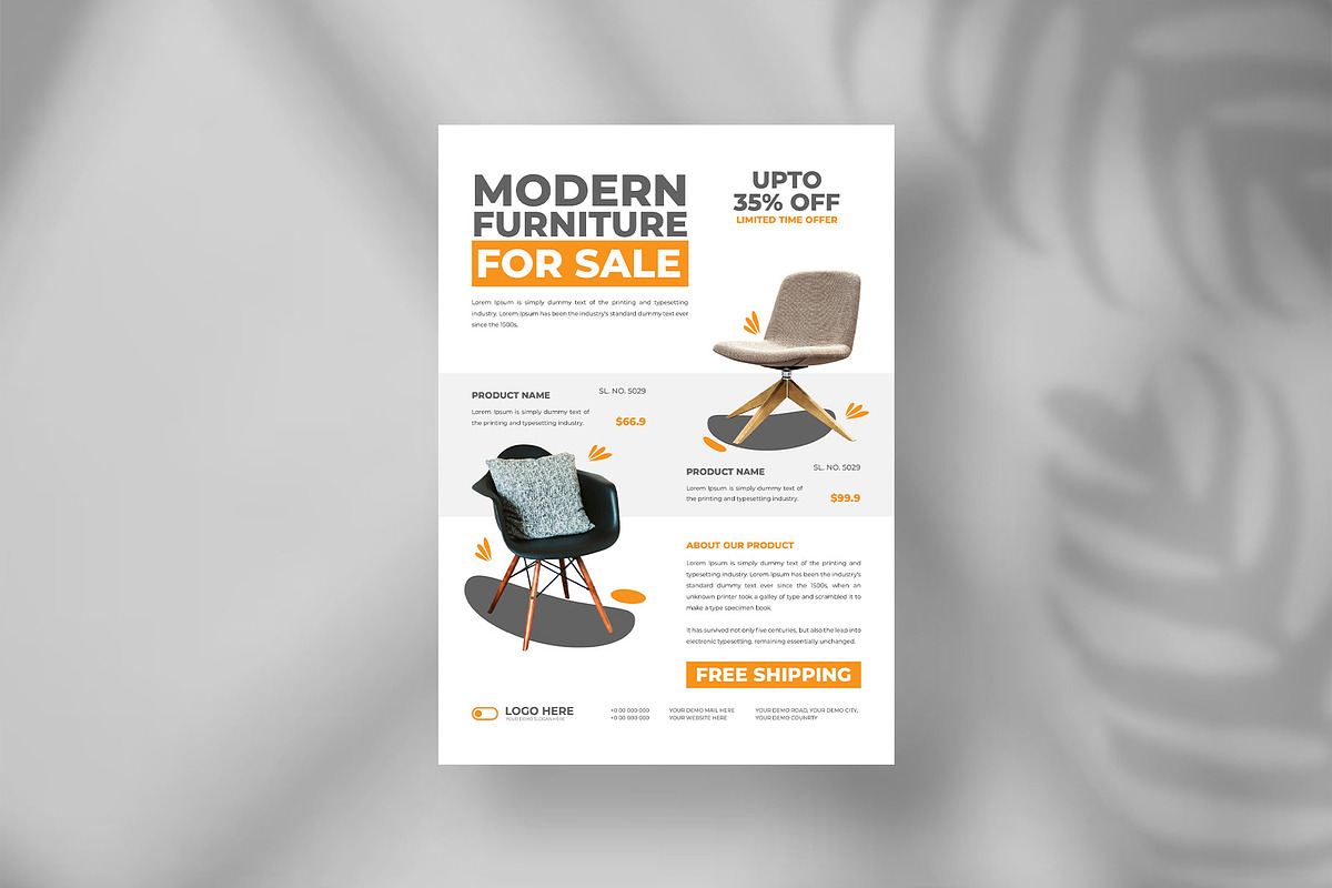 Furniture sale flyer design, a Flyer Template by Tanmoy Topu (Photo 6 of 11)