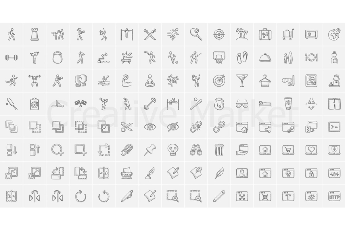 2200 vector sketch icons mega pack, an Outline Icon by Visual Generation (Photo 15 of 21)