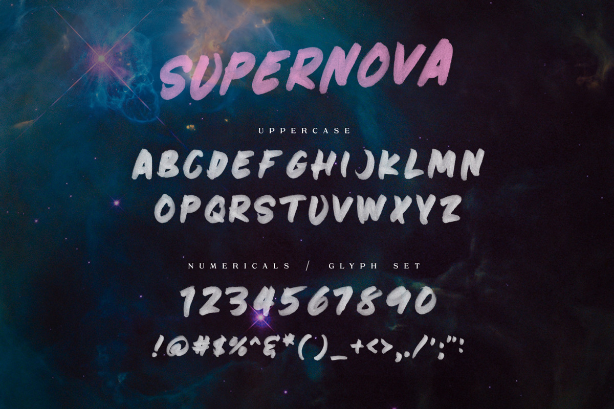 Supernova - Hand Painted Font preview 2