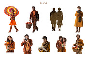 Vintage Autumn Collage Clipart Set, an Object Graphic by NatalieArtShop (Thumbnail 4 of 12)
