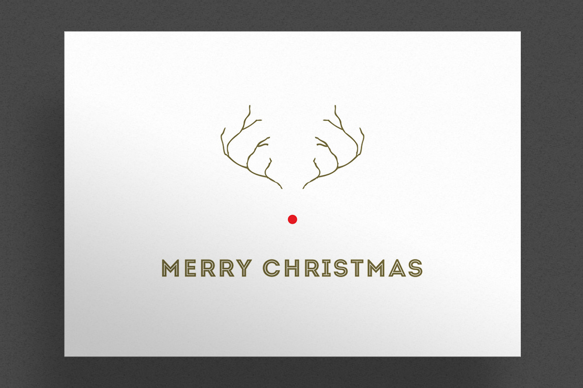 Reindeer Christmas Card + 7 Bonus, a Card Template by xxDeadPixels (Photo 2 of 5)