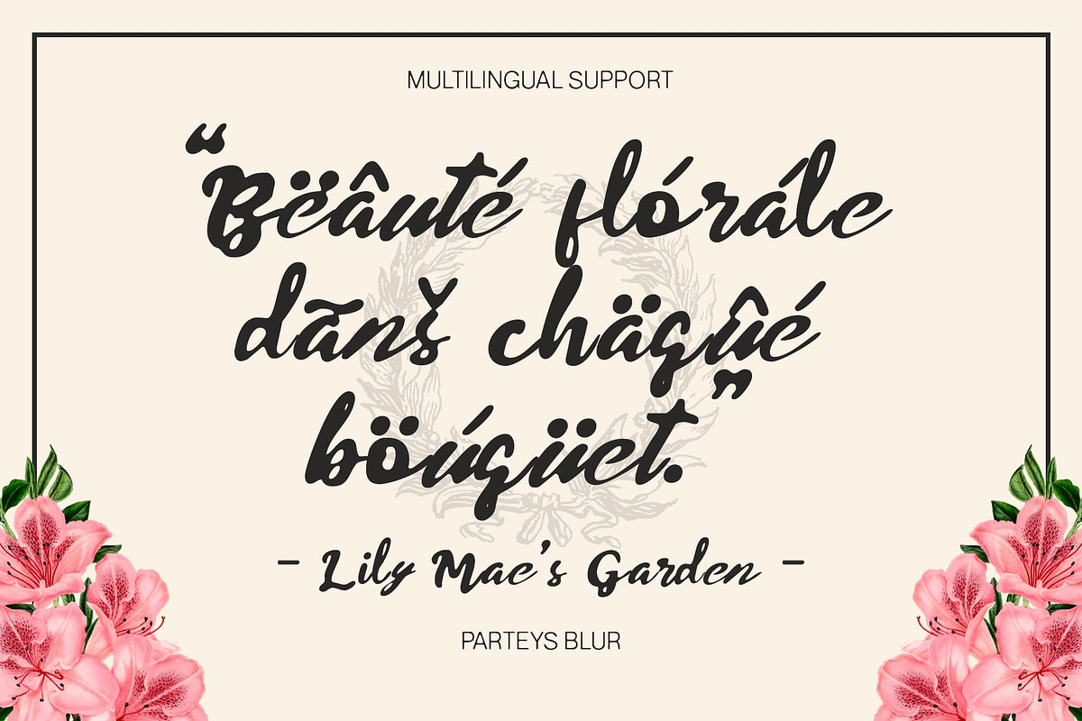 Parteys Blur, a Script Font by Craft Supply Co. (Photo 6 of 8)