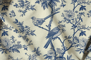 Toile De Jouy Vintage Floral Pattern