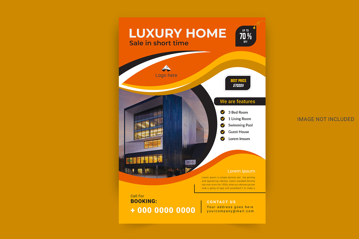 Real-estate Flyer Template Design, a Flyer Template by hkmonir (Photo 2 of 3)