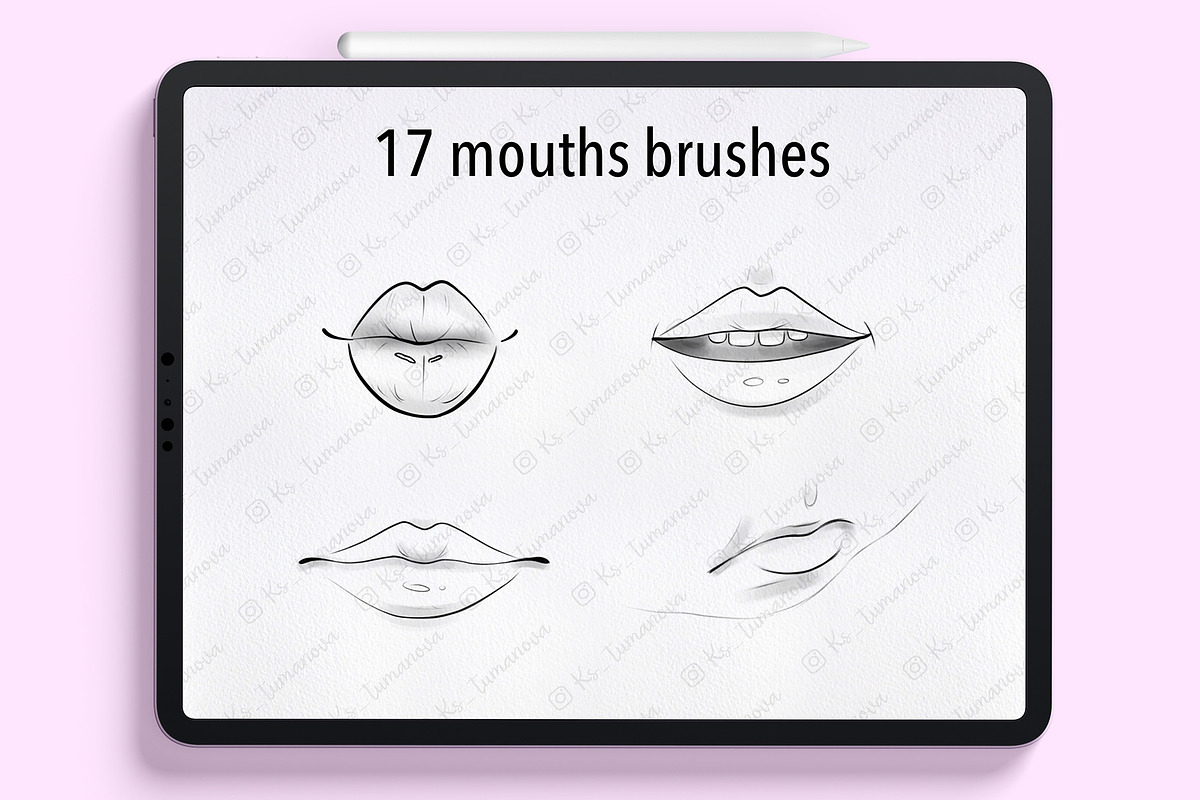 Procreate kid' portrait brushes, a Brush Add-On by KsTumanova (Photo 5 of 6)