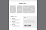 Wireframe For Healthcare Website, a Wireframe Template by MightyDesign (Thumbnail 5 of 9)