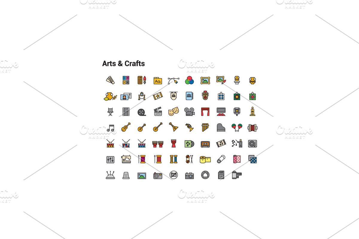 +1000 FILLED LINE ICONS, an Outline Icon by beguima (Photo 5 of 17)