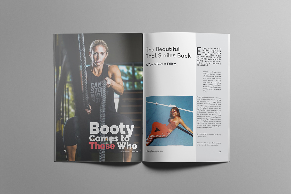 Lifestyle magazine layout 01, a Magazine Template by Swayang (Photo 16 of 22)