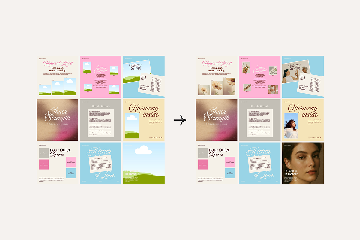 Self-Care Instagram Canva Templates, a Social Media Template by Karisma Studio (Photo 8 of 10)
