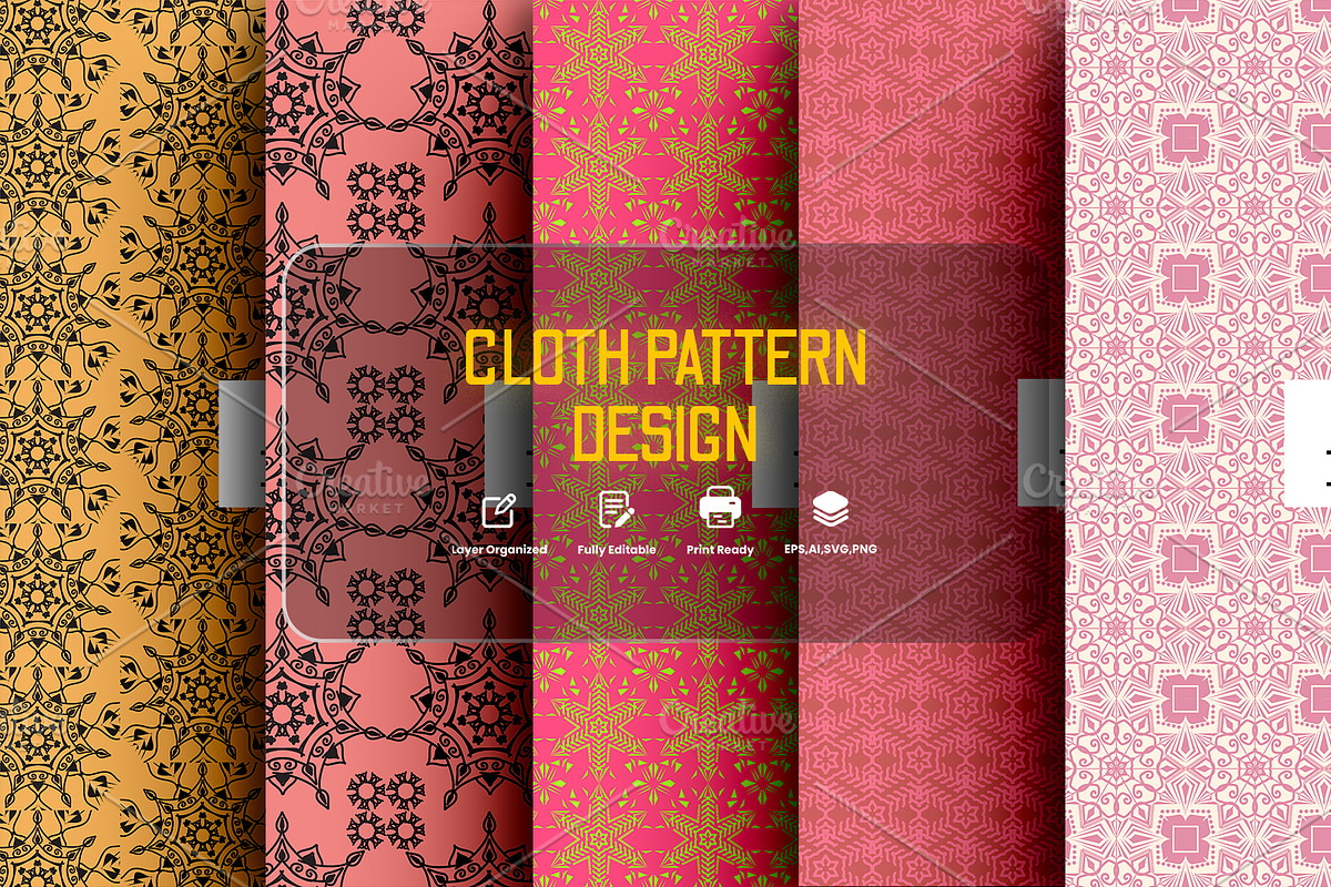 Colorful fabric pattern print, a Decorative Illustration by samsulpassive (Photo 1 of 4)