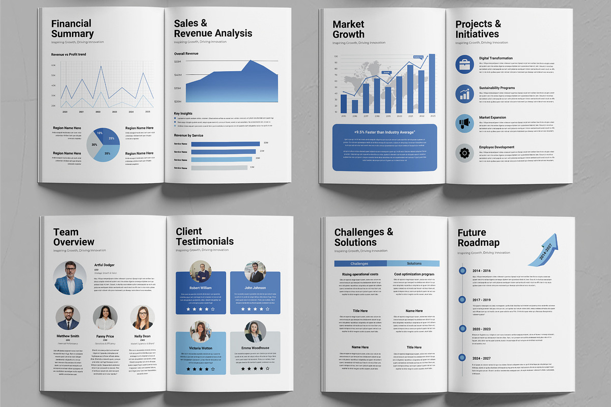 Annual Report Brochure Template preview 3