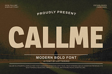 Callme - Modern Bold Font