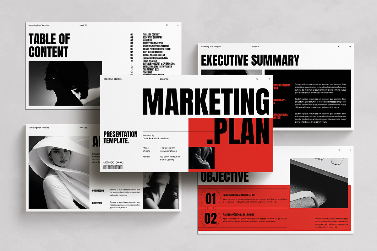 Marketing Plan Presentation Template, a Presentation Template by DesignCrest (Photo 3 of 14)
