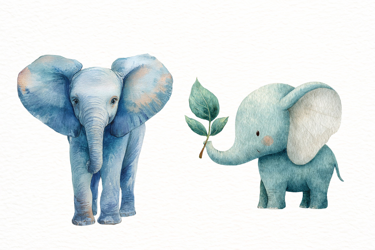 watercolor Animals clipart, an Illustration by Designworld (Photo 5 of 5)