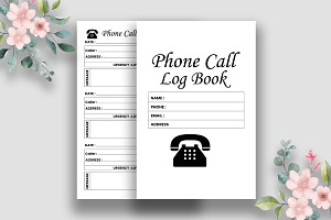 Phone Call Log Book - KDP Interior