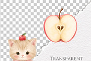 Apple Baby Shower Watercolor, a Seasonal Illustration by Invite to Clipart (Thumbnail 9 of 10)