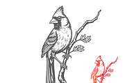Elegant Bird Illustration, an Empty State Illustration by CarWrap design (Thumbnail 3 of 4)
