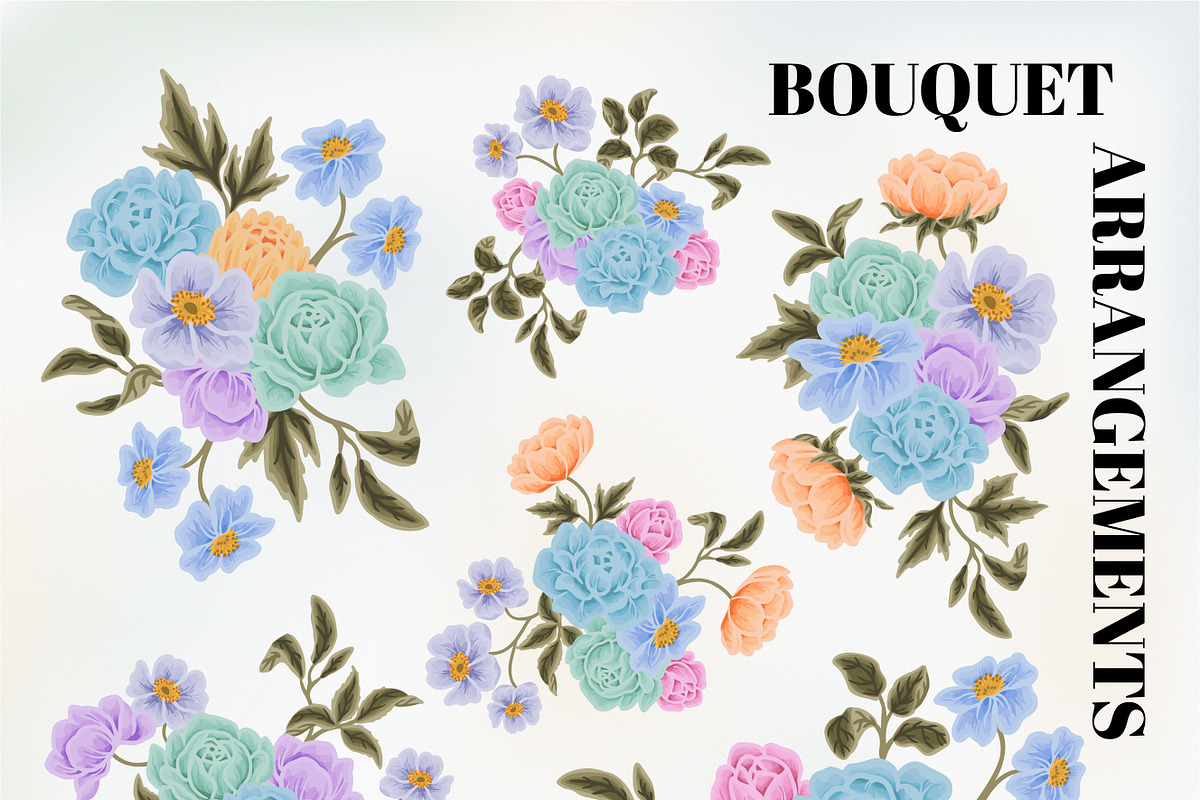 MAJESTIC FLORALS Clip Art Bundle, a Decorative Illustration by Artflorara (Photo 4 of 14)