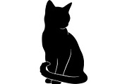 Cute Cat Silhouette Mega Vector Bund, an Animal Illustration by Designer_Momina (Thumbnail 21 of 34)