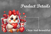 Valentine Cute Chicken Clipart, a Seasonal Illustration by Craft Nest (Thumbnail 3 of 5)