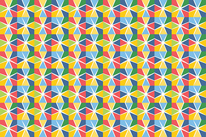 Vibrant Geometric Starburst Pattern, a Pattern Graphic by Mightyfire
