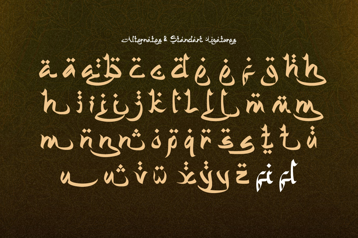 Yasin - An Arabic Decorative Font, a Handwritten Font by Afkari Studio (Photo 10 of 12)