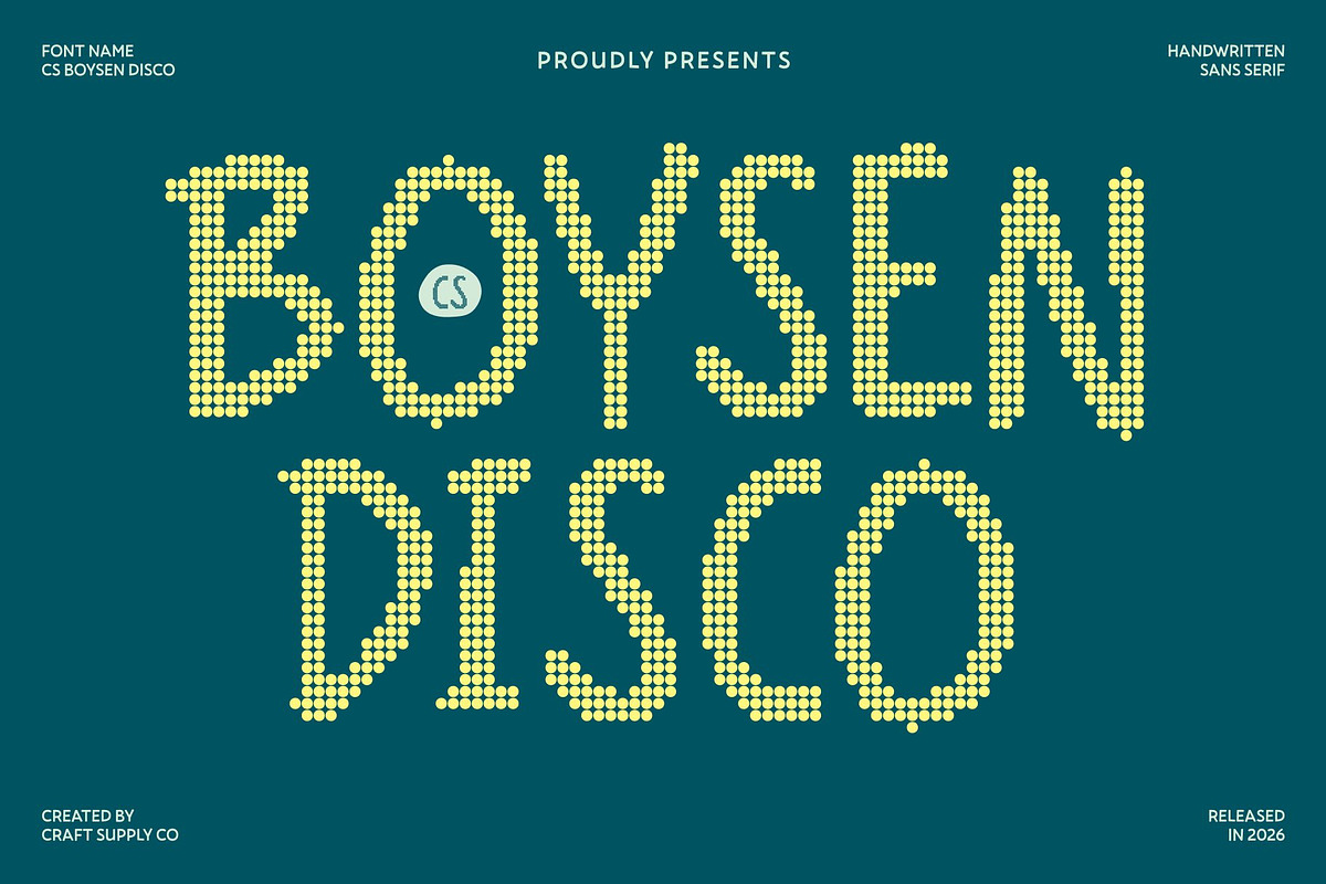 CS Boysen Disco, a Handwritten Font by Craft Supply Co. (Photo 1 of 8)