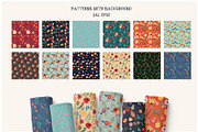 FLORAL GARDEN - clipart collection, a Texture Illustration by Spark Studio Brushes (Thumbnail 4 of 7)
