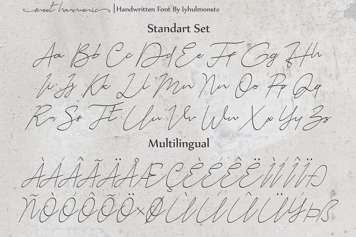 Sweet Harmonic, a Script Font by iyhulmonsta (Photo 6 of 9)