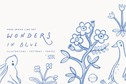 WONDERS IN BLUE. Line art, a Decorative Illustration by annartdreams (Thumbnail 1 of 9)