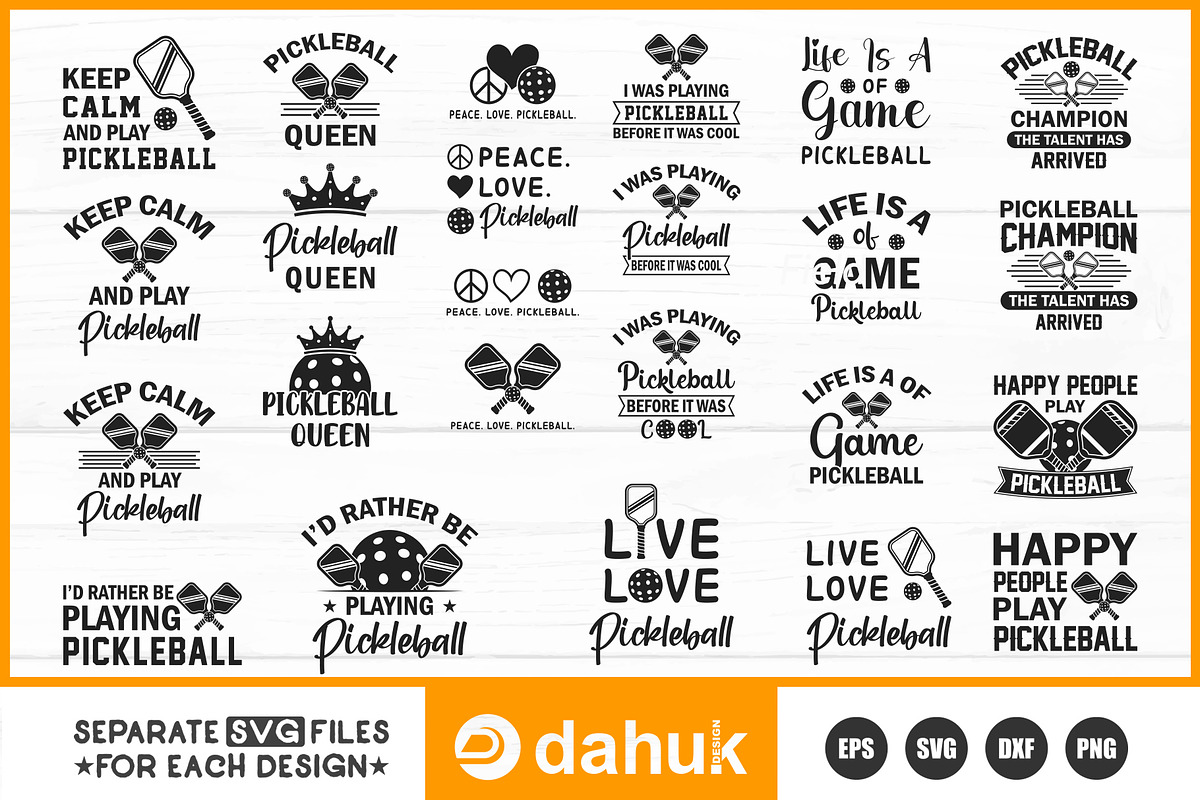 Pickleball SVG, Pickleball 24 Design, a Graphic by Dahuk Design (Photo 2 of 2)