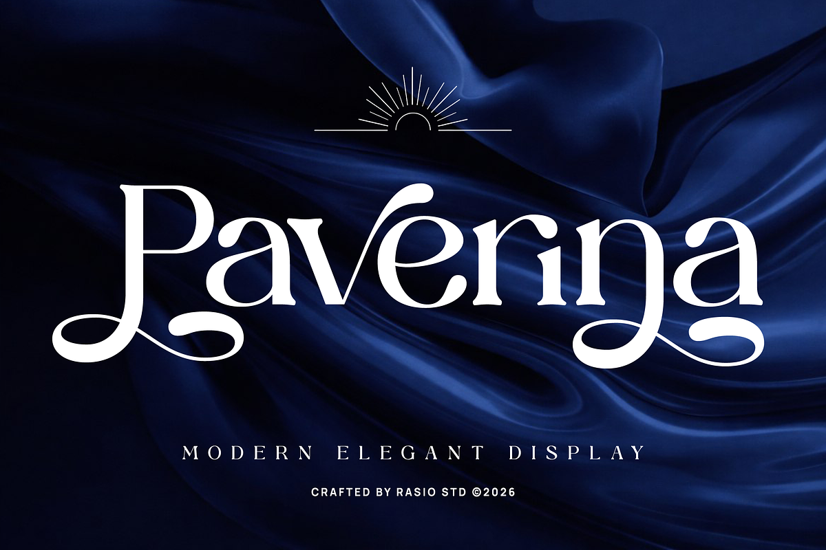 Paverina Modern Elegant Display Font, a Serif Font by Rasio Studio (Photo 1 of 9)
