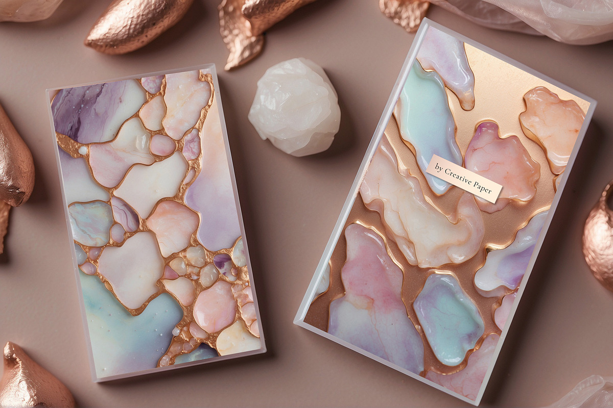 Opal Stone & Blush Pink Textures, a Texture Graphic by by creative paper (Photo 7 of 11)