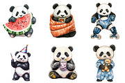 Playful Panda Clipart Bundle, an Illustration by Pixels.Craft (Thumbnail 2 of 8)