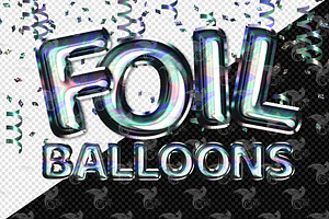 Holographic Foil Balloon Alphabet