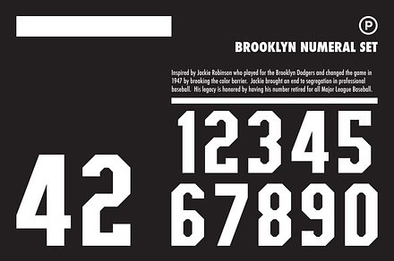 Brooklyn Numeral Set, a Sans Serif Font by Port Design Company