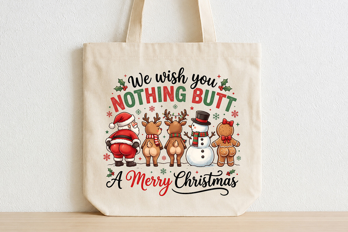 Nothing Butt a Merry Christmas PNG, a Seasonal Illustration by CraftArtStudio (Photo 2 of 4)