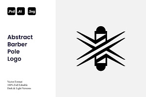 Abstract Barber Pole Logo, a Branding & Logo Template by Luxury Logos